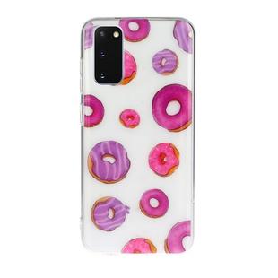 For Galaxy S20 Transparent TPU Mobile Phone Protective Case(Donuts)