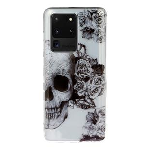 For Galaxy S20 Ultra Transparent TPU Mobile Phone Protective Case(Skull)