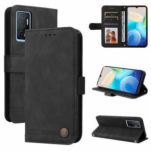 For vivo Y75 4G / S10e Skin Feel Life Tree Metal Button Leather Phone Case(Black)