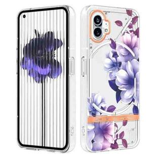 For Nothing Phone 1 Flowers and Plants Series IMD TPU Phone Case(Purple Begonia)