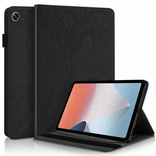 For OPPO Pad Air Life Tree Series Horizontal Flip Leather Tablet Case(Black)