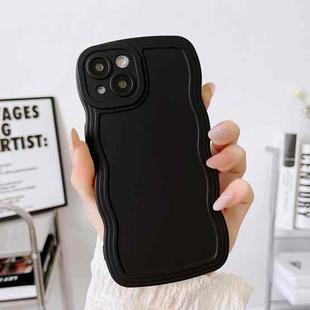 For iPhone 14 Wave Edge Silicone Phone Case(Black)
