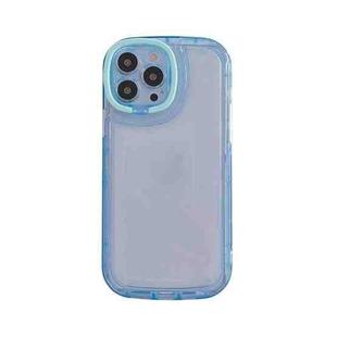 For iPhone 13 Pro Max Lens Invisible Bracket TPU Phone Case(Blue)