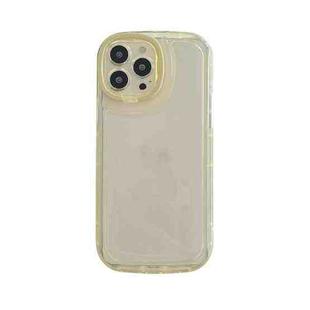 For iPhone 13 Lens Invisible Bracket TPU Phone Case(Beige)