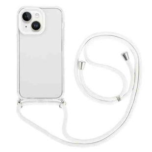 For iPhone 14 Plus 3 In 1 PC + TPU Transparent Phone Case(White)