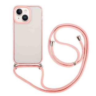For iPhone 14 Plus 3 In 1 PC + TPU Transparent Phone Case(Sakura Powder)