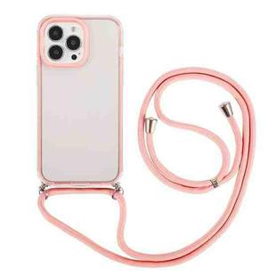 For iPhone 14 Pro Max 3 In 1 PC + TPU Transparent Phone Case(Sakura Powder)