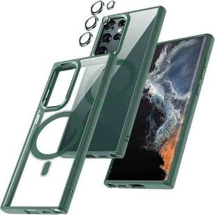 For Samsung Galaxy S22 Ultra Acrylic PC MagSafe Phone Case(Green)