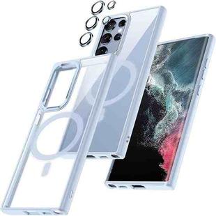 For Samsung Galaxy S22 Ultra Acrylic PC MagSafe Phone Case(Sierra Blue)