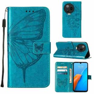 For Infinix Note 12 Pro 4G Embossed Butterfly Flip Leather Phone Case(Blue)