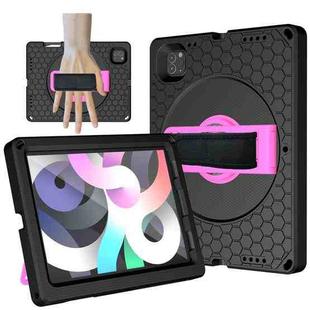 EVA + PC Tablet Case with Shoulder Strap For iPad Pro 11 inch 2020 / 2018 / Air 5 / Air 4(Black + Rose Red)