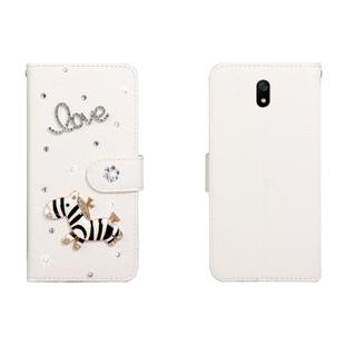 For Xiaomi Redmi 8A Horizontal Flip Solid Color Rhinestones Leather Case with Card Slot & Wallet & Holder(Trojan)