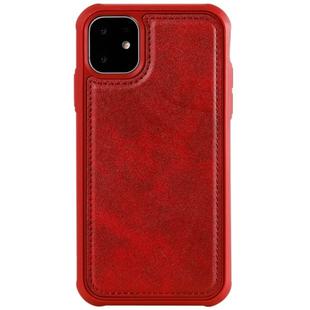 For iPhone 11 Magnetic Shockproof PC + TPU + PU Leather Protective Case(Red)