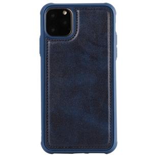 For iPhone 11 Pro Max Magnetic Shockproof PC + TPU + PU Leather Protective Case(Blue)