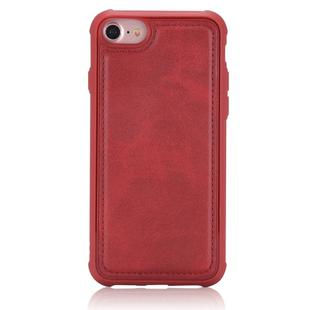 For iPhone 7 / 8 Magnetic Shockproof PC + TPU + PU Leather Protective Case(Red)