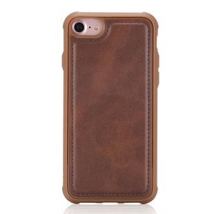 For iPhone 7 / 8 Magnetic Shockproof PC + TPU + PU Leather Protective Case(Coffee)