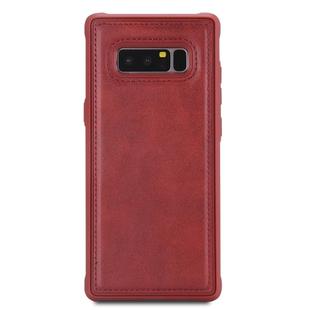 For Galaxy Note 8 Magnetic Shockproof PC + TPU + PU Leather Protective Case(Red)