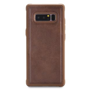 For Galaxy Note 8 Magnetic Shockproof PC + TPU + PU Leather Protective Case(Coffee)