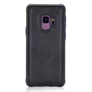 For Galaxy S9 Magnetic Shockproof PC + TPU + PU Leather Protective Case(Black)
