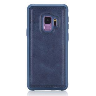 For Galaxy S9 Magnetic Shockproof PC + TPU + PU Leather Protective Case(Blue)