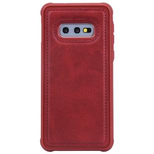 For Galaxy S10e Magnetic Shockproof PC + TPU + PU Leather Protective Case(Red)