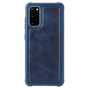 For Galaxy S20 Magnetic Shockproof PC + TPU + PU Leather Protective Case(Blue)