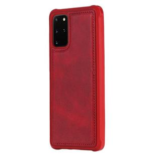 For Galaxy S20+ Magnetic Shockproof PC + TPU + PU Leather Protective Case(Red)