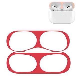 For Apple AirPods Pro 2 Wireless Earphone Protective Case Metal Sticker(Red)