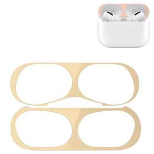 For Apple AirPods Pro 2 Wireless Earphone Protective Case Metal Sticker(Gold)