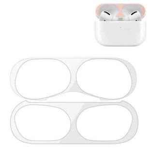 For Apple AirPods Pro 2 Wireless Earphone Protective Case Metal Sticker(Silver)