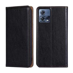 For Motorola Edge S30 Pro 5G / Edge 30 Fusion Gloss Oil Solid Color Magnetic Leather Phone Case(Black)