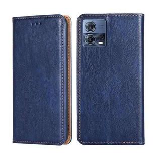 For Motorola Edge S30 Pro 5G / Edge 30 Fusion Gloss Oil Solid Color Magnetic Leather Phone Case(Blue)