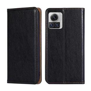 For Motorola Edge X30 Pro 5G / Edge 30 Ultra Gloss Oil Solid Color Magnetic Leather Phone Case(Black)