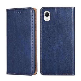 For Samsung Galaxy A23e / A22e Gloss Oil Solid Color Magnetic Leather Phone Case(Blue)