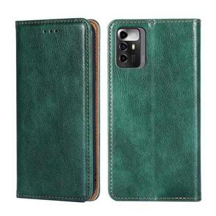 For ZTE Blade A72 5G Gloss Oil Solid Color Magnetic Leather Phone Case(Green)