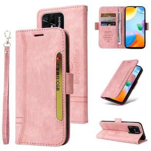 For Xiaomi Redmi 10C BETOPNICE Dual-side Buckle Leather Phone Case(Pink)