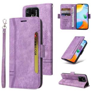 For Xiaomi Redmi 10C BETOPNICE Dual-side Buckle Leather Phone Case(Purple)