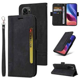 For Xiaomi Redmi K40 BETOPNICE Dual-side Buckle Leather Phone Case(Black)