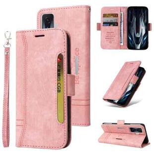 For Xiaomi Redmi K50 Gaming BETOPNICE Dual-side Buckle Leather Phone Case(Pink)