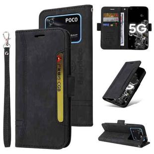 For Xiaomi Poco M4 Pro 4G BETOPNICE Dual-side Buckle Leather Phone Case(Black)