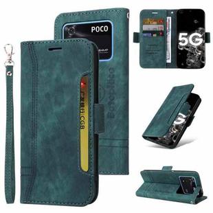 For Xiaomi Poco M4 Pro 4G BETOPNICE Dual-side Buckle Leather Phone Case(Green)