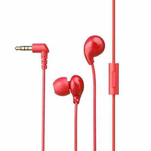 WEKOME YA08 3.5mm Candy Color Music Wired Earphone(Red)