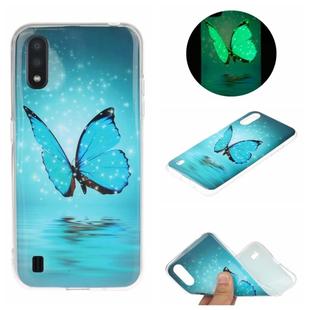 For Galaxy A01 Luminous TPU Mobile Phone Protective Case(Butterfly)