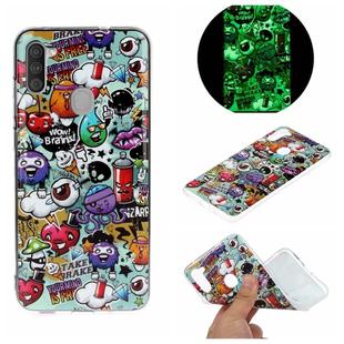 For Galaxy A11 Luminous TPU Mobile Phone Protective Case(Rubbish)