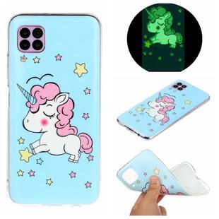 For Huawei P40 Lite Luminous TPU Mobile Phone Protective Case(Star Unicorn)
