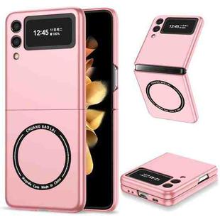 For Samsung Galaxy Z Flip3 5G Magsafe Magnetic Folding PC Phone Case(Pink)