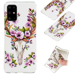 For Galaxy S20+ Luminous TPU Mobile Phone Protective Case(Flower Deer)