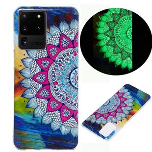 For Galaxy S20 Ultra Luminous TPU Mobile Phone Protective Case(Half-flower)