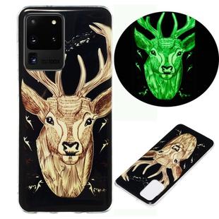 For Galaxy S20 Ultra Luminous TPU Mobile Phone Protective Case(Deer Head)