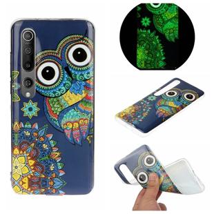 For Xiaomi Mi 10 Luminous TPU Mobile Phone Protective Case(Blue Owl)